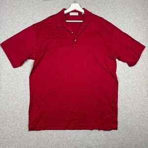 St. Croix Men's Size 2XL XXL Red Short Sleeve Polo Shirt